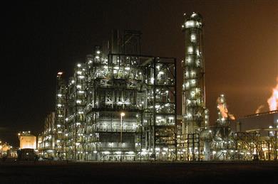 Borouge Ruwais Plant at Night 